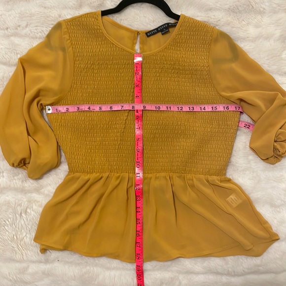 NWT Hyfve Gold Ruched Blouse, Sz. M, Sz. L - Picture 6 of 7